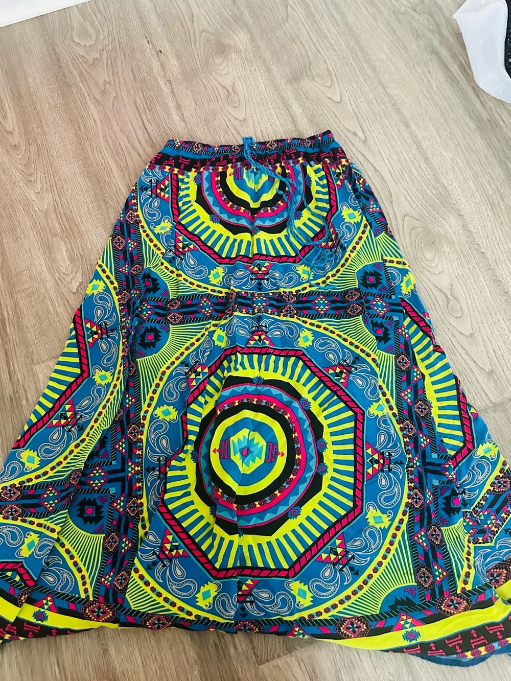 Flying Tomato Neon Geometric Maxi Skirt